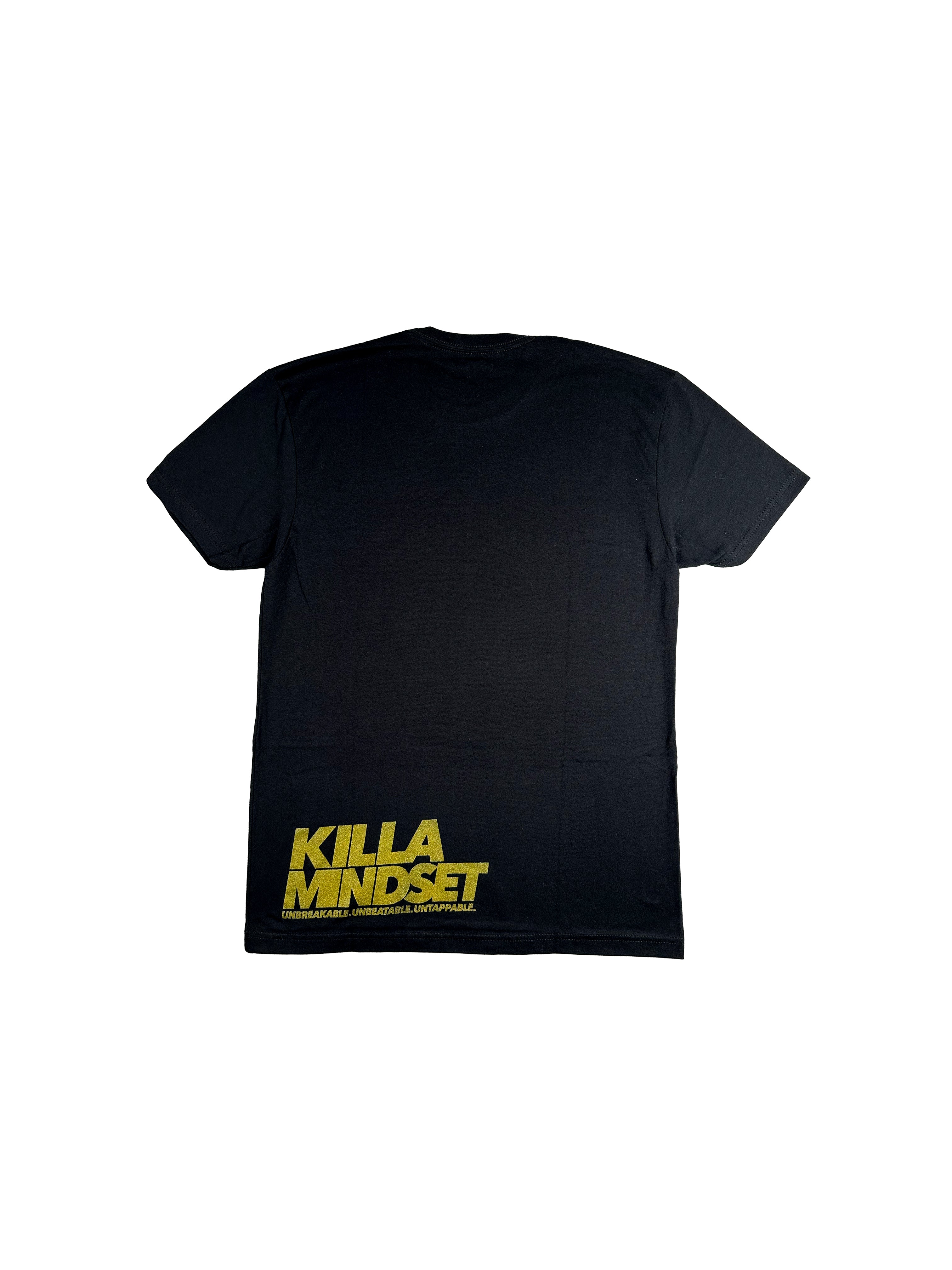 Drill to Kill black t-shirt with gold logo